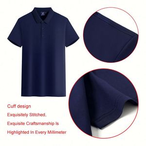 Création de logo personnalisé pour chemises polo homme – Vente en gros, motifs unis, tricot écologique, vierges, brodés, design décontracté - Product Image 6