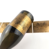Etiquetas de Vino Doradas Autoadhesivas con Logotipo Personalizado OEM ODM, Impresión en Relieve