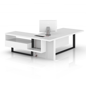 Bureau d'angle moderne de style européen, ensemble de bureau à domicile de luxe et polyvalent pour l'école, bureau multifonctionnel abordable pour usage domestique - Product Image 6