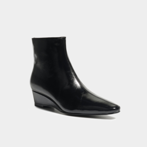 Giày bốt cổ điển kiểu Chelsea nữ với gót đế xuồng tối giản & dây thun co giãn, khóa kéo bên hông, kiểu dáng thoải mái, phong cách miền Tây - Product Image 3