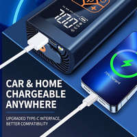 Compresseur d'air électrique sans fil portable ABS pour voiture, pompe à gonfler les pneus avec manomètre numérique 150 psi pour moto, vélo et voiture