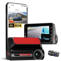 Caméra embarquée pour véhicule, enregistreur vidéo, résolution 4K+1080P, WIFI intégré, écran IPS HD, double caméra, enregistrement en boucle, vision nocturne