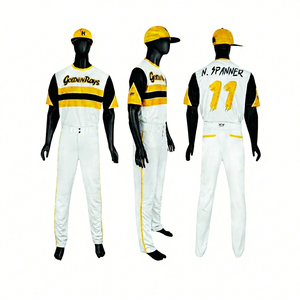 Tenues de baseball personnalisées pour jeunes garçons, jeunes filles et adultes : maillots, pantalons, chaussettes, boutons, ensemble complet respirant en sublimation, équipement d'équipe. - Product Image 1