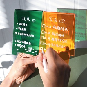 Sáng Tạo dễ thương tam giác Mini Tabletop Acrylic bảng tin hiển thị dấu hiệu đứng - Product Image 3