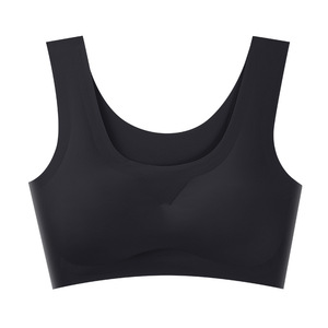 Sujetador deportivo sin costuras Junzoku Ice Silk con copa completa, sin botones y tirantes fijos para yoga y fitness. - Product Image 5