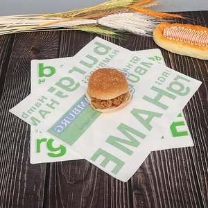 Greaseproof Wax PE Coated Paper Fast Food Packaging Burger Wrapper Food Grade Waxed Paper