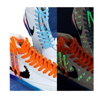 Lacets de chaussures Flippedstore YNBG XD852 Rouge Adapt AF1 Game LOLgoodgameblazer Dégradé Pixel Plat Paire Tissu Coton Style Noctilucent