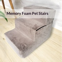 Escaliers pour chiens en tissu et mousse à mémoire de forme, avec design incurvé et marches arrondies, pour l'accès au canapé et au lit des animaux domestiques lors de l'utilisation quotidienne (vente en gros)