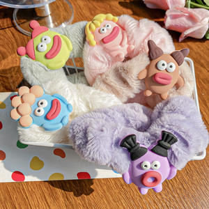 <span class=keywords><strong>PL</strong></span>新到甜美柔软大眼怪物毛绒发带卡通冬季发带女发饰 - Product Image 3