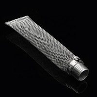 Pompa Filter Cairan untuk Ketel Bir & Mash Tun, Berbahan Logam, Lubang Persegi 15cm 6 Inch, Tipe Bazooka, 1/2" NPT