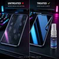 Protecteur d'écran liquide de qualité industrielle A1, nano-micro-cristallin, anti-rayures, anti-traces de doigts, essence invisible