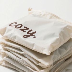 Customized Biodegradable Recyclable Frosted Sealing Zipper Lock <b>Bags</b> Screen Printing PVC/PE Material Free Samples for Apparel - Product Image 3