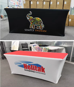 Nappes de table rectangulaires extensibles en spandex imprimées sur mesure en gros - Product Image 5