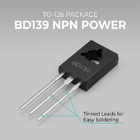 Transistors bipolaires encapsulés en plastique à montage traversant LUJING BD139 TO-126 NPN 80V 1.5A 120V VCEO 1.25W