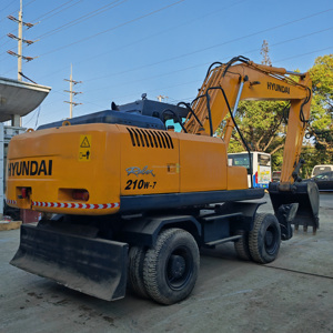 Good Condition Used Hyundai 210W-7 Wheel <b>Excavator</b> 21Ton Second Hand Hydraulic Digger Construction <b>Machinery</b> for Sale - Product Image 2