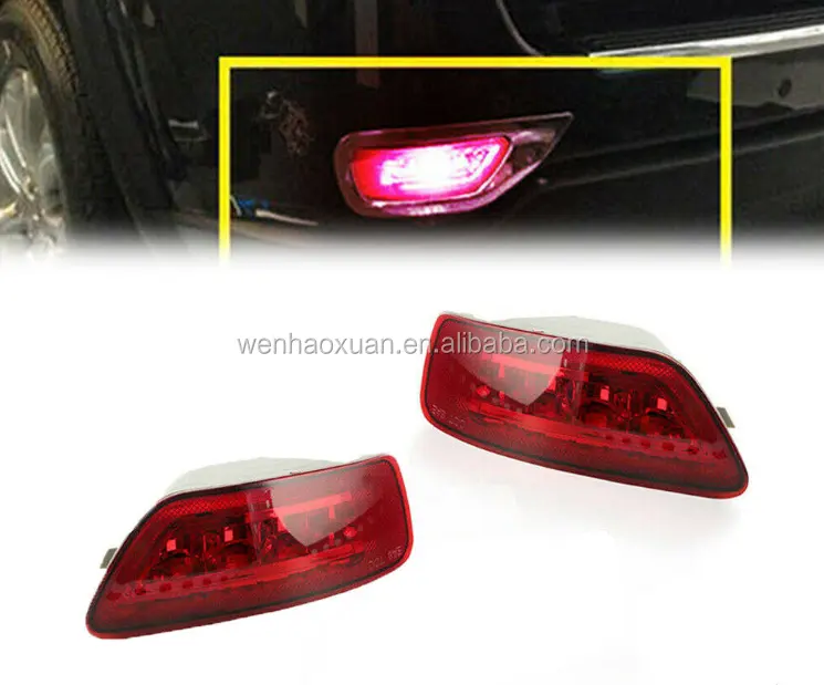 Red Lens LED Rear Fog Light Lamps For 2011-2015 Jeep Grand Cherokee Hot 57010717AA 57010716AC