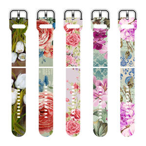 Correa personalizada transpirable de 20mm y 22mm con estampado de la serie Flowers para reloj 7/6/5 y para <span class=keywords><strong>Versa</strong></span> 4/<span class=keywords><strong>3</strong></span> banda de silicona reemplazable - Product Image 3