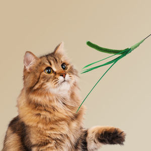 Setaria Extra Long Cat Pole with Steel Wire Feather Rod Flexible <b>Interactive</b> Chew <b>Toy</b> <b>for</b> Cats <b>Pets</b> <b>Interactive</b> Movement <b>Toy</b> - Product Image 1