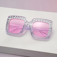 Nouvelles Lunettes de Soleil Carrées Bling Parent-Enfant 2026 UV400 pour Enfants, Protection Solaire de Plage Tendance