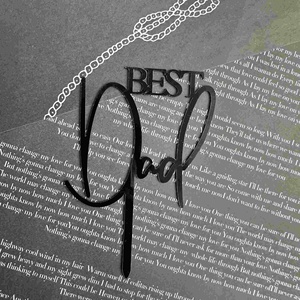 Nuovo Topper per Torta in Acrilico Stile Ins, Decorazione per Torta Festa del Papà, Miglior Papà in Acrilico - Product Image 6