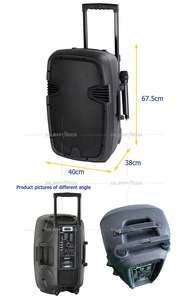 15 Inch Loa Xe Đẩy Di Động Blue-Tooth Loa Máy Nghe Nhạc Karaoke Loa - Product Image 4