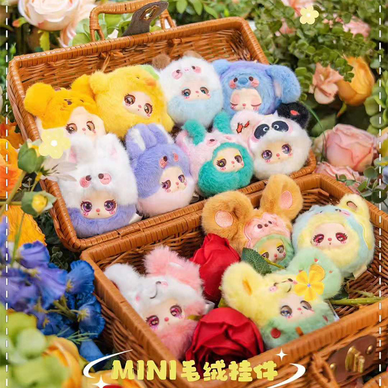 Lila's garden tea party mini boîte d'extrémité en peluche 12