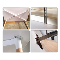 Table à manger rectangulaire minimaliste à 4 pieds en bois, table d'étude pour salon, chambre et bureau