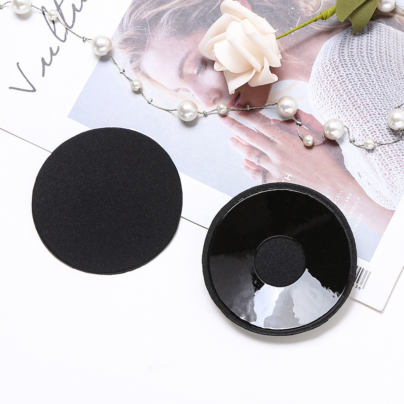 colorful Black round (smooth) nylon adhesive bra
