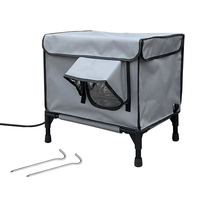 Grande maison pour chat moderne multifonctionnelle pliable, chauffée, imperméable, en PVC 900D, motif uni, abri pour chat sauvage, nid