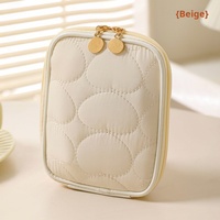 Bolsa de Cosméticos Estilo Coreano, Sobre Rojo, Simple y Elegante, Bolsa de Viaje Portátil, Mini Bolsa de Almacenamiento, Poliéster Ecológico