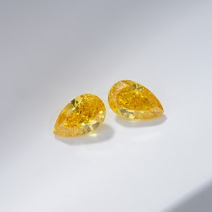 เพชรทรงลูกแพร์สีเหลืองขายส่ง IGI 1-3 กะรัต เพชรสีเหลือง CVD พร้อมใบรับรอง IGI เพชรทรงลูกแพร์ VVS VS เพชรเพาะเลี้ยงในห้องปฏิบัติการ - Product Image 2