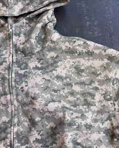 OEM Custom <strong>Oodie</strong> Baggy Fitted Thick Cotton 400 GSM French Terry Zipper Oversized Sublimated Print Camouflage Camo Hoodie for Men - Product Image 2