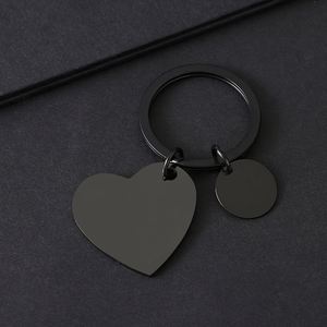 Llavero Promocional de Acero Inoxidable con Colgante Circular en Forma de Corazón, Grabado Láser con Logotipo, Impresión a Color, Personalizable - Product Image 5