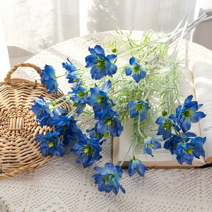 Nueva Oferta, 6 Cabezas de Flores Artificiales de Cosmos, Ramo de Flores de Cosmos para Decoración de Mesa del Hogar - Product Image 5