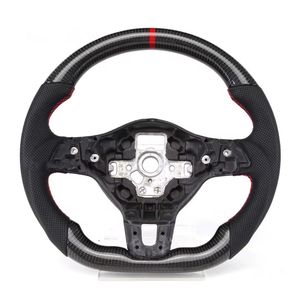Volante Deportivo de Carreras en Fibra de Carbono con LED para Volkswagen VW <span class=keywords><strong>GTI</strong></span> MK6 <span class=keywords><strong>Golf</strong></span> 6 2009-2013 Polo Tiguan Passat R-Line - Product Image 6