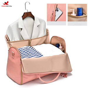 Sac de voyage en PU pour vêtements, avec fermeture éclair, pour commande en gros et livraison rapide, avec housse de protection pliable pour vêtements suspendus - Product Image 2