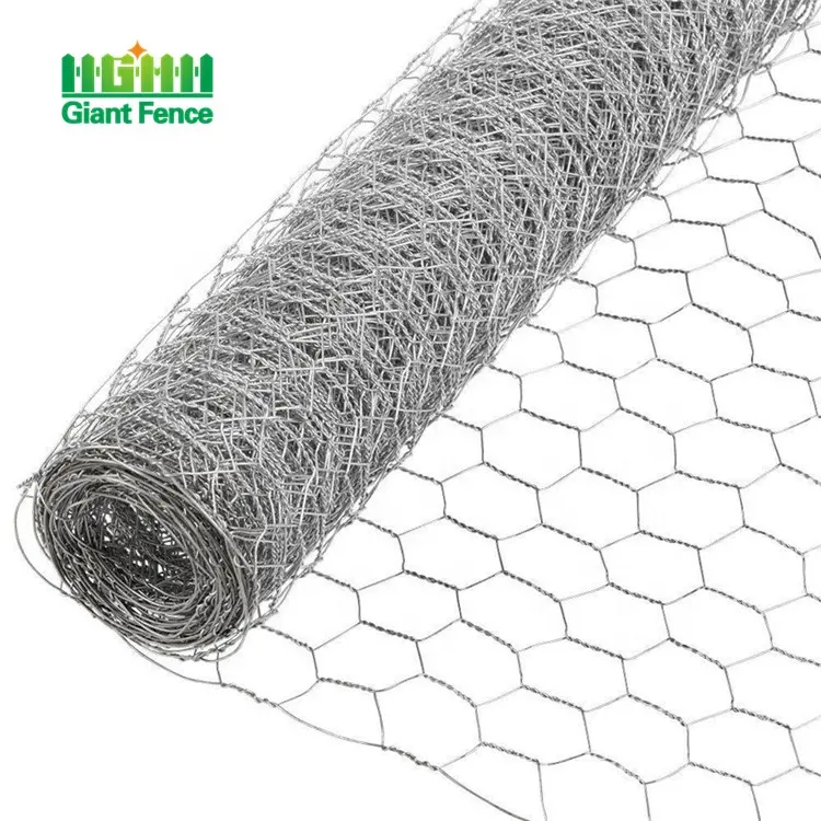 High Quality Galvanized Iron Wire Chicken Wire Factory Price Hexagonal Mesh Fence with 8mm 10mm Aperture and 2mm Wire Diameter