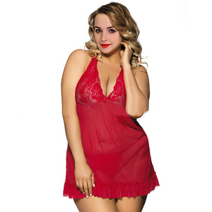 Lingerie Sexy sous-vêtements 2023 Eur et Amer mode Transparent ajouter taille Sexy bourgeon soie femme ensemble gros 6XL grande taille Lingerie robe - Product Image 2