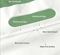 Emballage pour chaussettes et bas haut de gamme, logo personnalisé, sac zippé en plastique transparent haute résistance, compostable et biodégradable PLA+PBAT