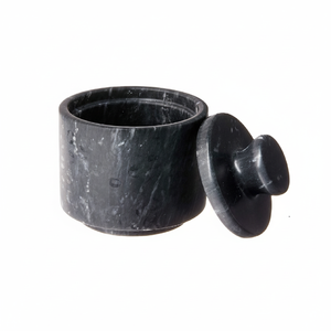 Bol à sel et poivre en marbre élégant et créatif fait à la main pour cuisine et table de table Bol à sel et poivre en marbre personnalisé - Product Image 1