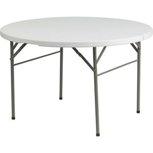 Mesa de comedor redonda de plástico de 5 pies, mesa de banquete redonda plegable para eventos y bodas - Product Image 2