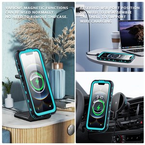 Funda Rígida de TPU+PC Impermeable IP68 para <span class=keywords><strong>iPhone</strong></span> 17e / 16e / <span class=keywords><strong>SE</strong></span>, Sumergible hasta 2m, para Buceo y Natación - Product Image 3