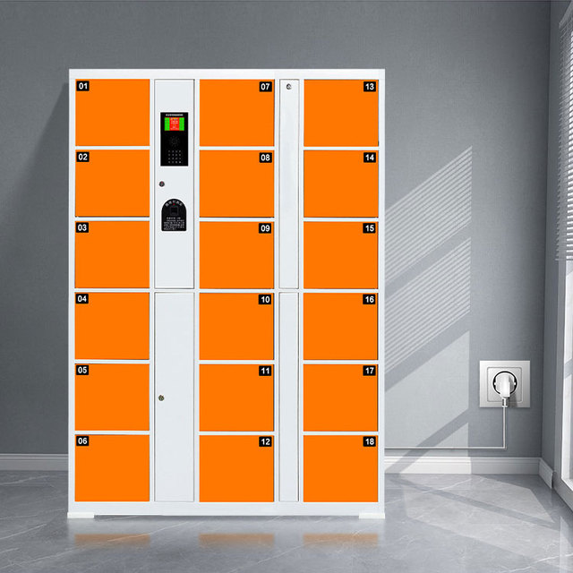 Indoor Outdoor Digital Qr Code Bar Door Self Storage Compartments Electronic Cabinet Smart Storage Locker for Gym Supermarket