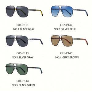 Gafas de Sol de Metal Retro Cuadradas con Logotipo Personalizado al por Mayor, Gafas de Sol Polarizadas UV400 para Hombre - Product Image 4