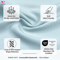 Tissu de sport Coolmax en polyester à séchage rapide, anti-UV, sensation de fraîcheur, anti-transpiration, respirant, en spandex, pour polo