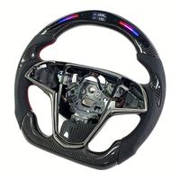 Amélioration de l'intérieur de la voiture, volant personnalisé en fibre de carbone adapté aux Cadillac SRX ATS CTS XTS CT