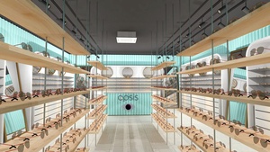 Conception d'intérieur 3D pour <span class=keywords><strong>magasin</strong></span> d'optique moderne sur mesure, vitrine, idées de design de boutique, <span class=keywords><strong>décoration</strong></span> et rénovation - Product Image 3