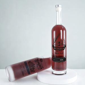 Botella de Lujo de Vidrio Súper Flint de Cuello Largo y Fondo Grueso para Brandy, Whisky, Licores, Ginebra, Ron, Vodka de 200ml, 375ml, 500ml, 750ml con Tapón - Product Image 4