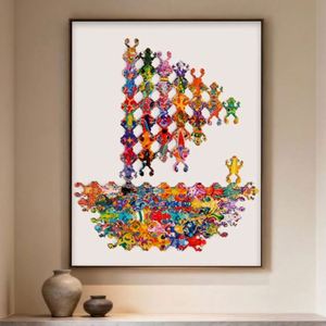 Cadeau incroyable pour adultes, puzzles en bois colorés et artistiques, amusants et magnifiques, en forme de grenouille, pour la décoration murale - Product Image 1