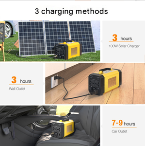 Station d'alimentation portable solaire 300W à onde sinusoïdale pure, station d'alimentation de secours d'urgence pour le camping, la maison et l'extérieur - Product Image 4